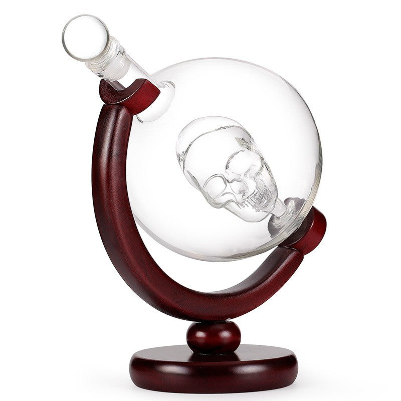 Skull in Globe Whiskey Decanter - QuirkyStore.in